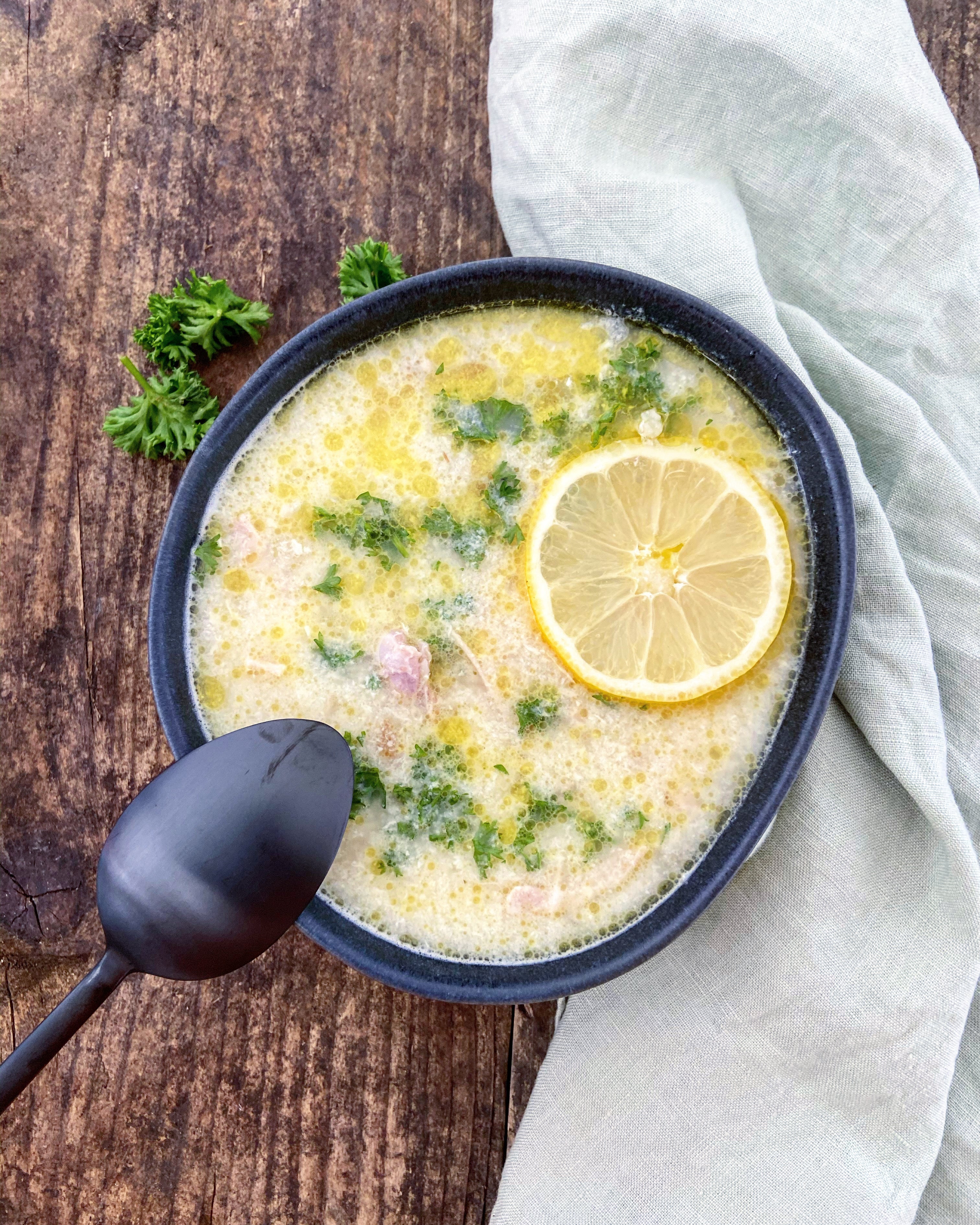 Greek Style Lemon Chicken Soup
