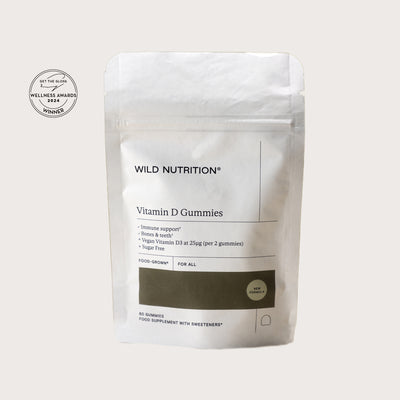 Wild Nutrition Vitamin D Gummies - a recyclable packet of chewable supplements with the power of Vitamin D.