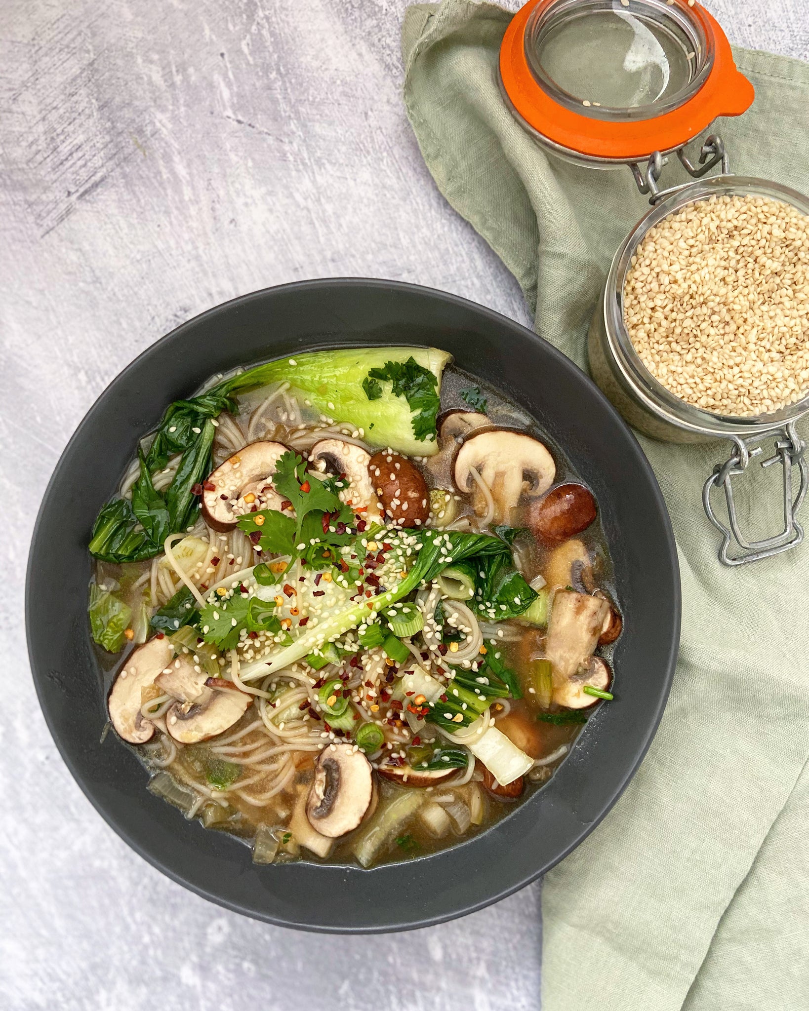 Vegan Garlic Ginger Soup
