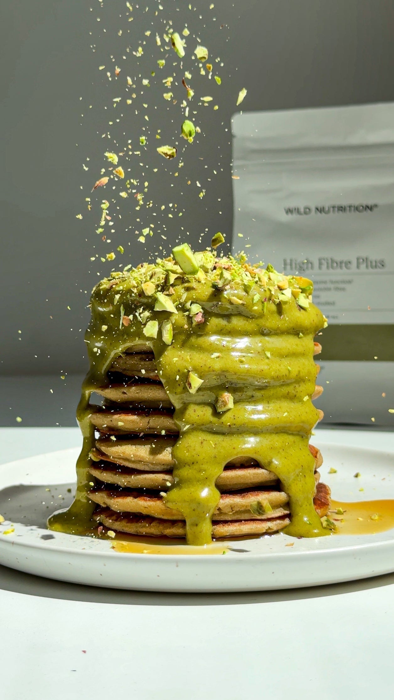 Vegan Pistachio Cream Pancakes