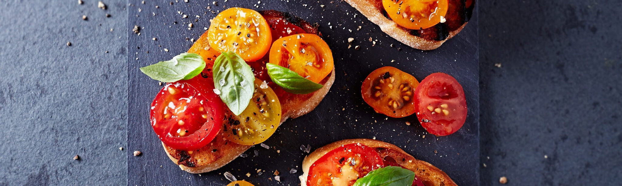 Grilled Herb Tomatoes on Toast