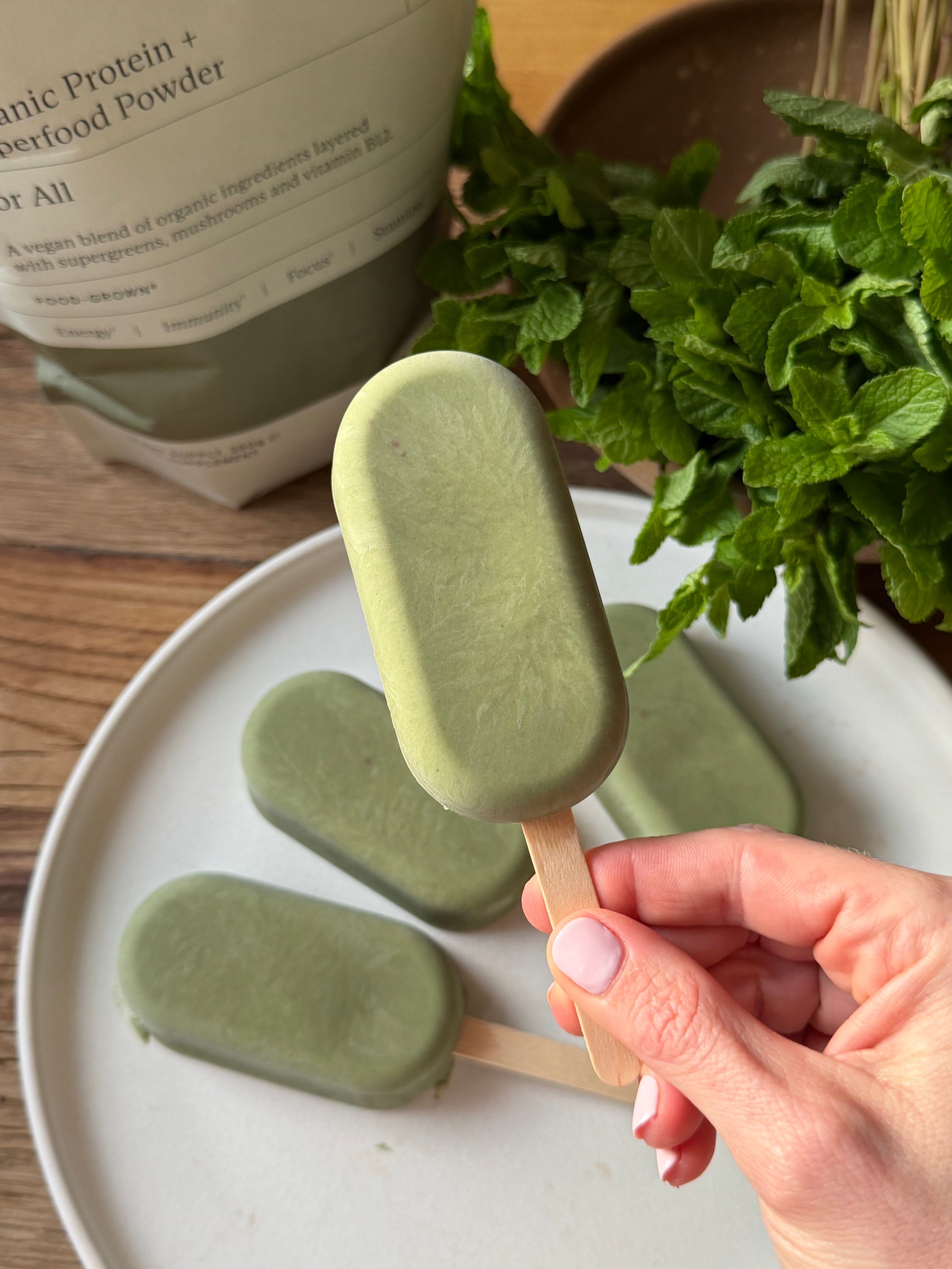 Matcha Peppermint Protein Ice Cream