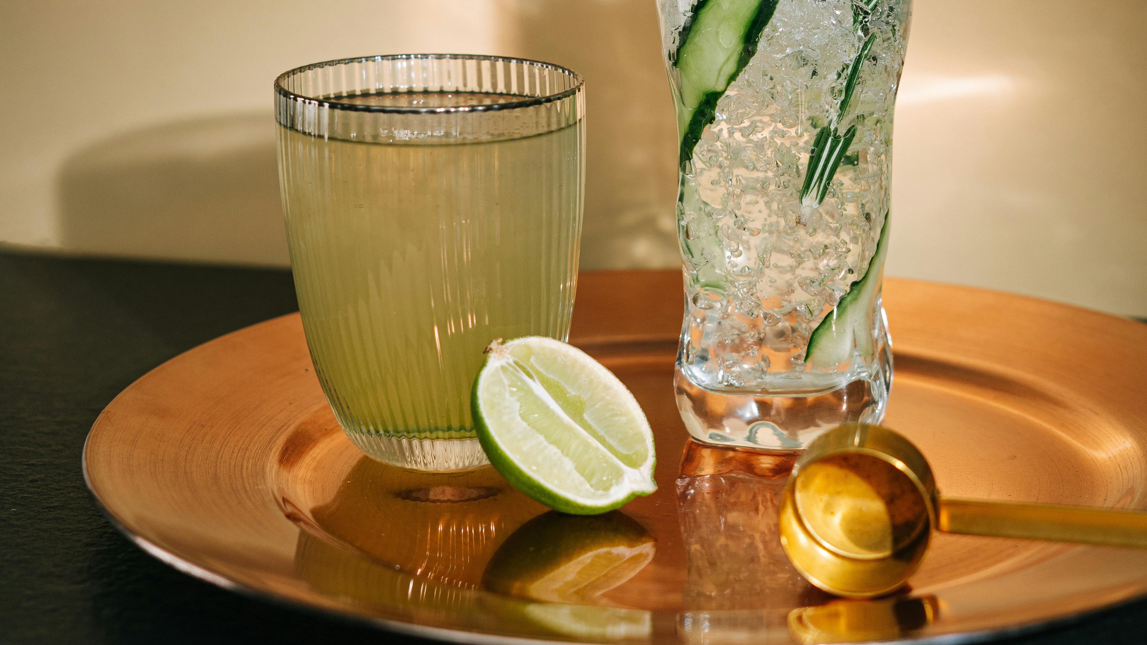 Festive elderflower mocktail