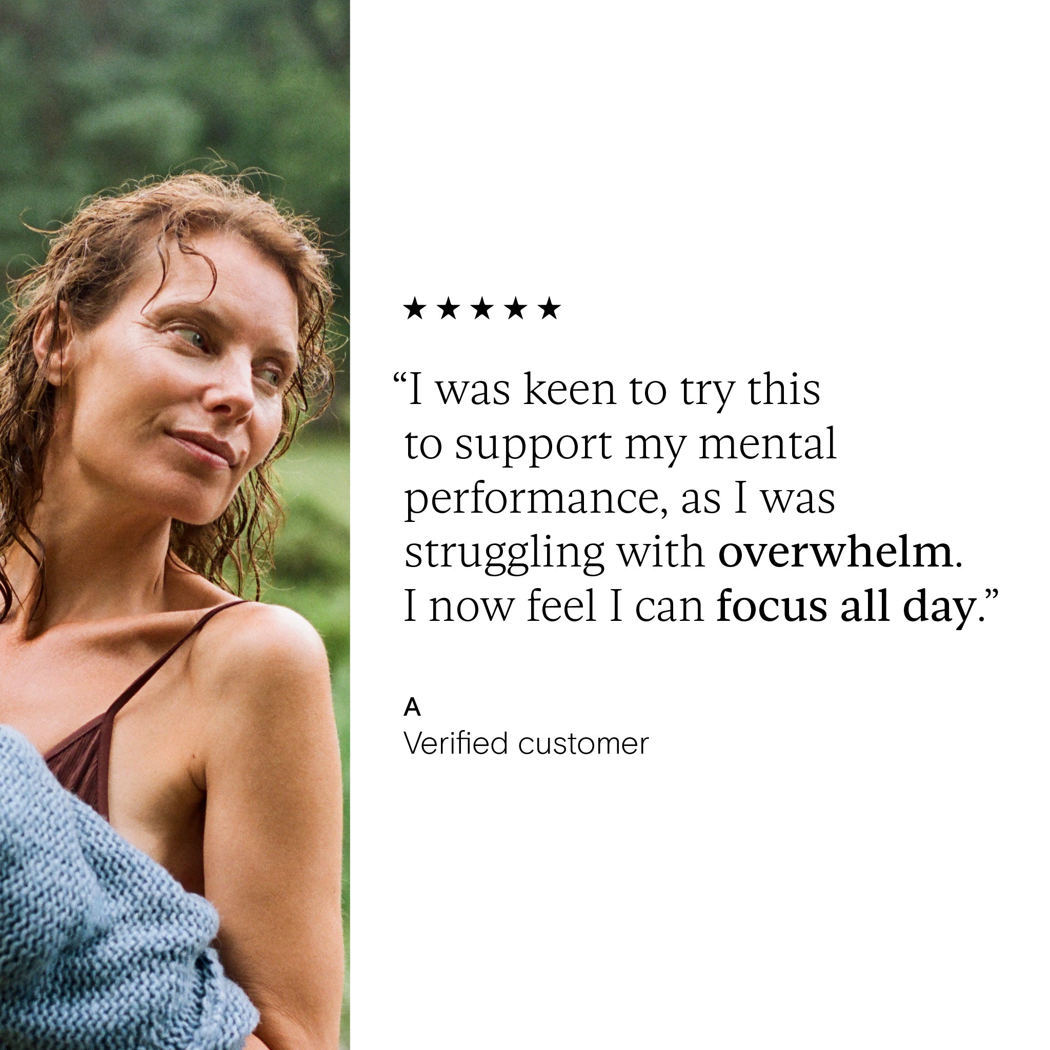 5 star review for Wild Nutrition's Lion's Mane Plus