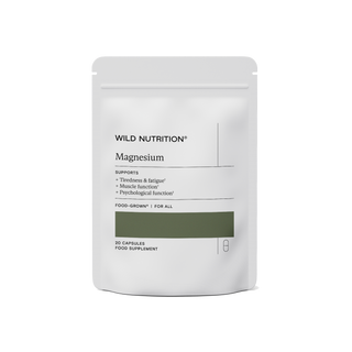 Wild Nutrition Magnesium 10-day sample pack, supports muscle function, energy release, and psychological well-being.