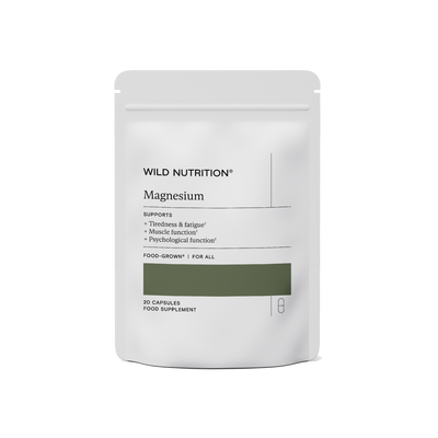 Wild Nutrition Magnesium 10-day sample pack, supports muscle function, energy release, and psychological well-being.