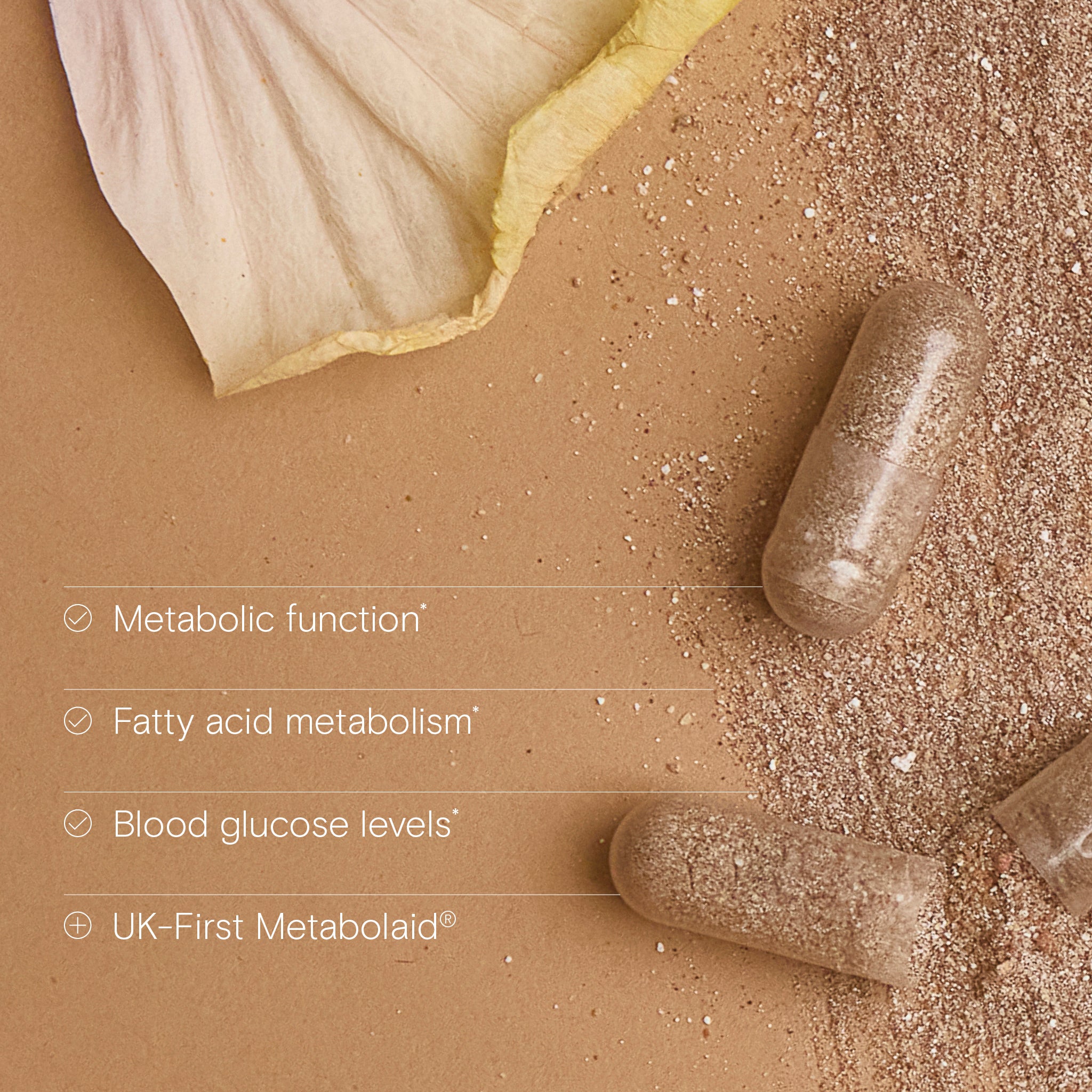 Natural metabolism support supplement capsules