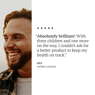 5 star review for the Daily Multi Nutrient for Men 45+ | Wild Nutrition