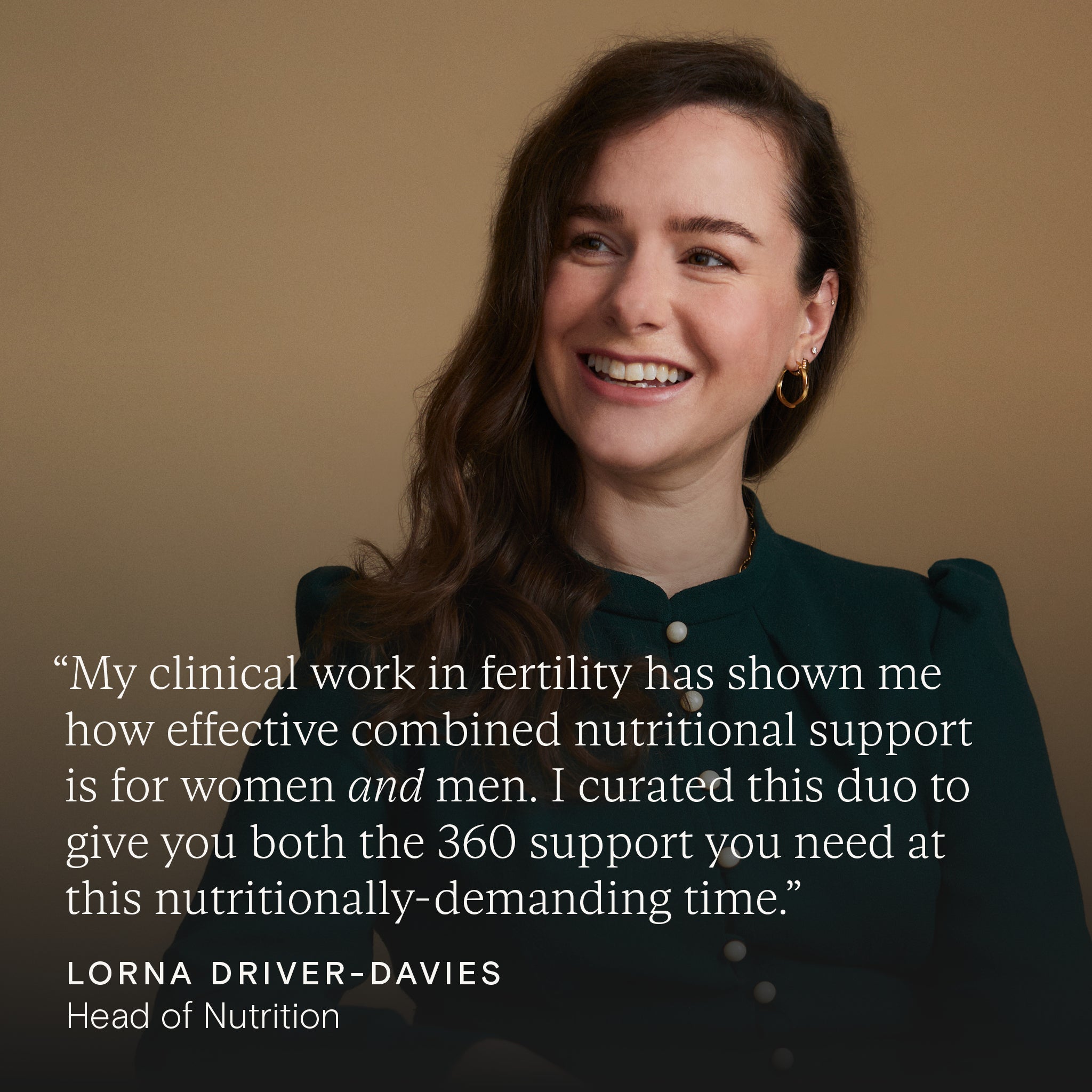 Women and Mens fertility supplements quote from a nutritional therapist at Wild Nutrition.