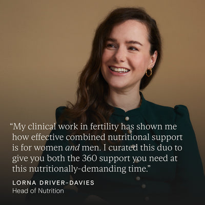 Women and Mens fertility supplements quote from a nutritional therapist at Wild Nutrition.
