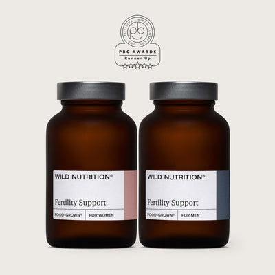 Wild Nutrition Men and Women's fertility duo supplement jars