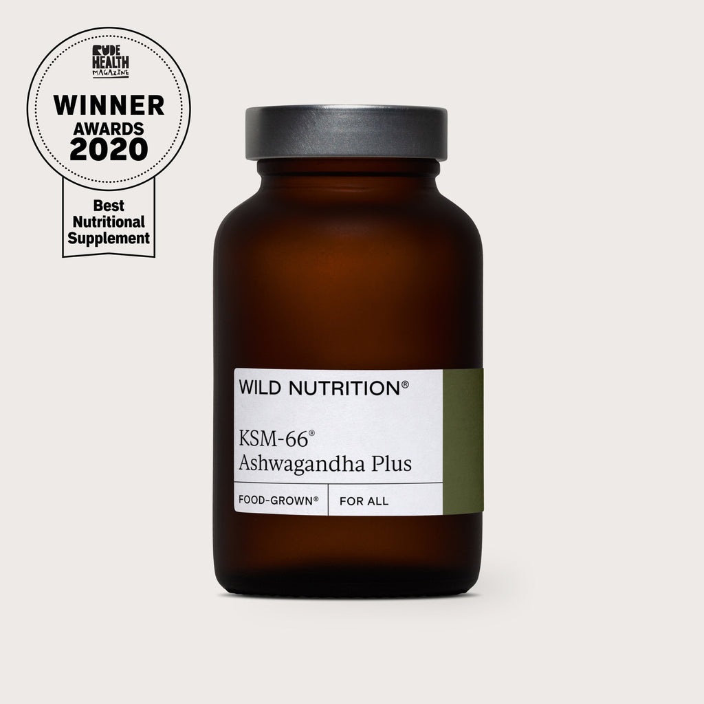 Food-Grown® KSM-66 Ashwagandha Plus — Refillable Glass Jar