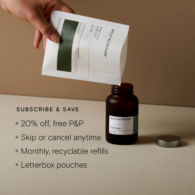 Subscribe and save 20% at Wild Nutrition