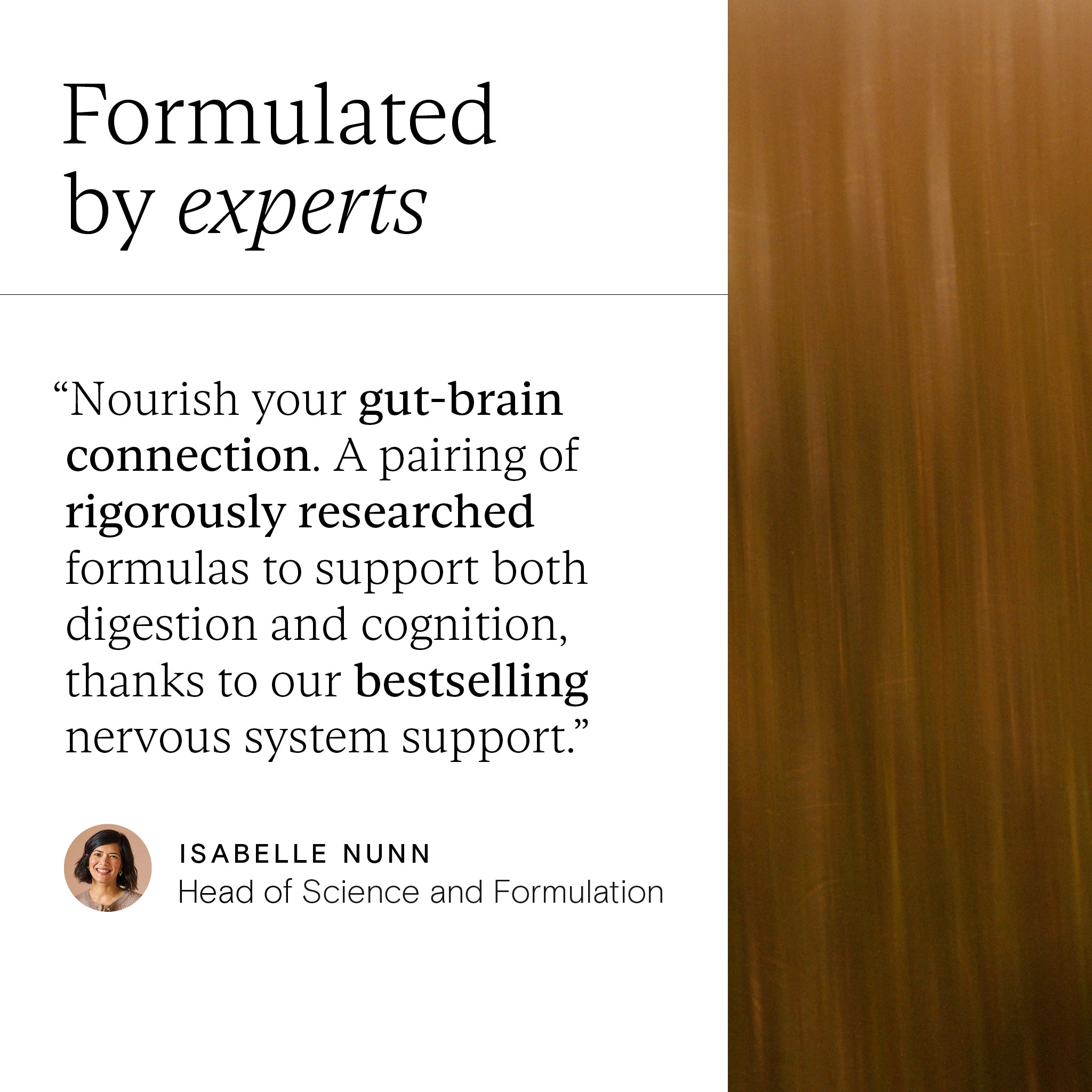 Expert quote on the Gut-Brain Balance Duo from Wild Nutrition's Head of Science and Formulation
