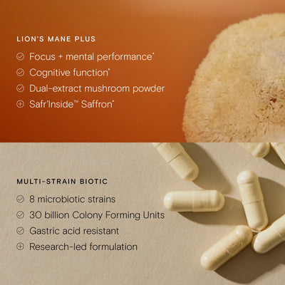 Benefits of Lion's Mane Plus and Multi Strain Biotic