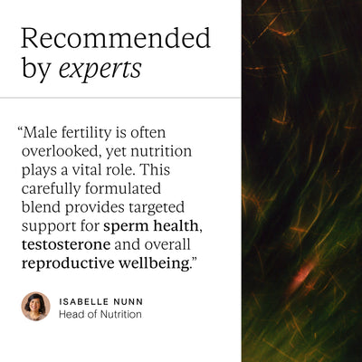 Expert quote on Wild Nutrition's Fertility Support for Men
