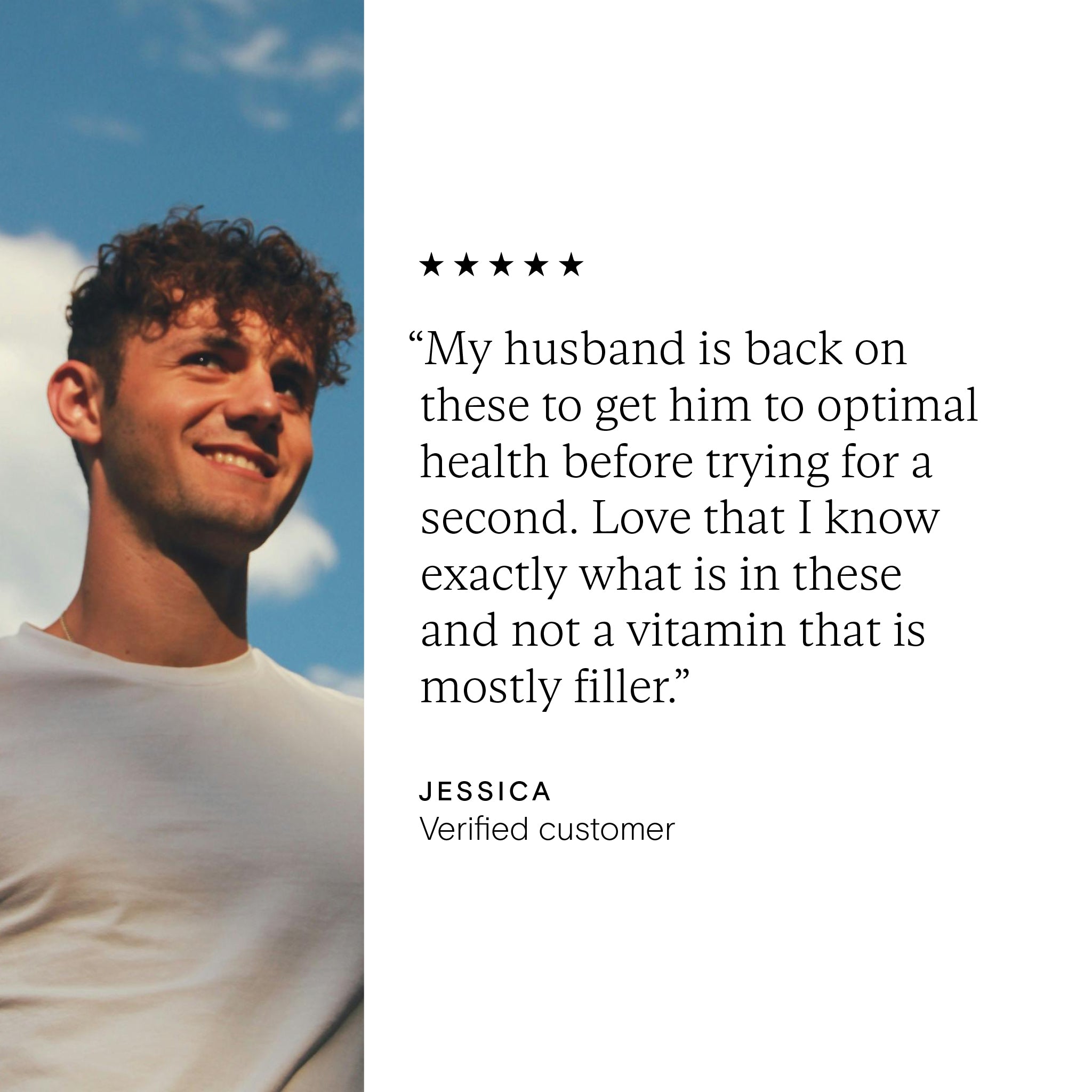 5 star review for Wild Nutrition's Fertility Support or Men