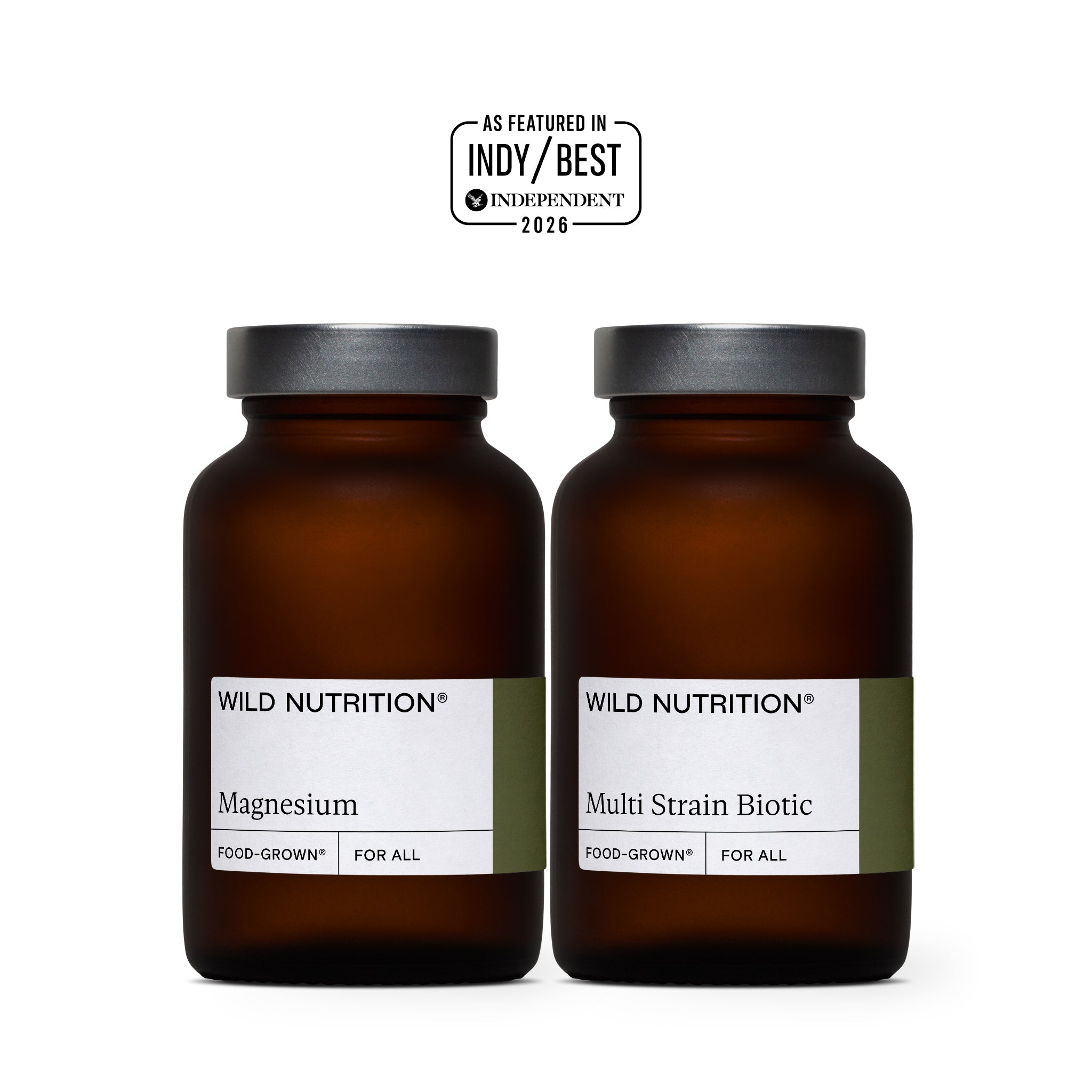 wild nutrition rest and digest supplement - magnesium and multi strain biotic