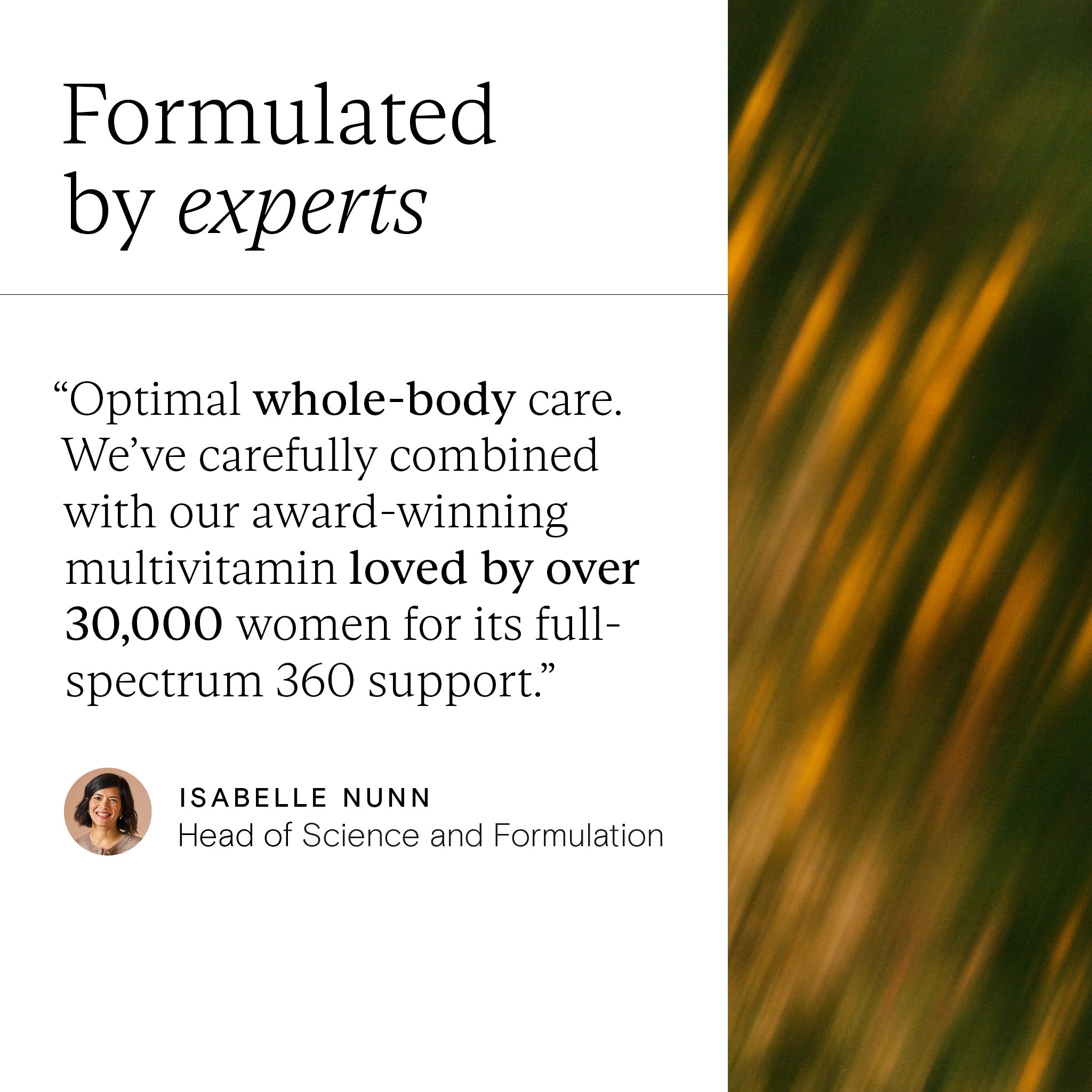 Expert quote on the Daily Rhythm Duo from Wild Nutrition's Head of Science and Formulation