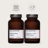 Wild Nutrition Breastfeeding Support and Pregnancy + New Mother Multi supplements in dark glass jars.