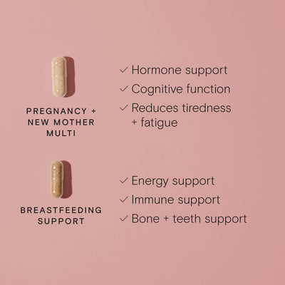 Pregnancy + New mother Multi and Breastfeeding Support Benefits
