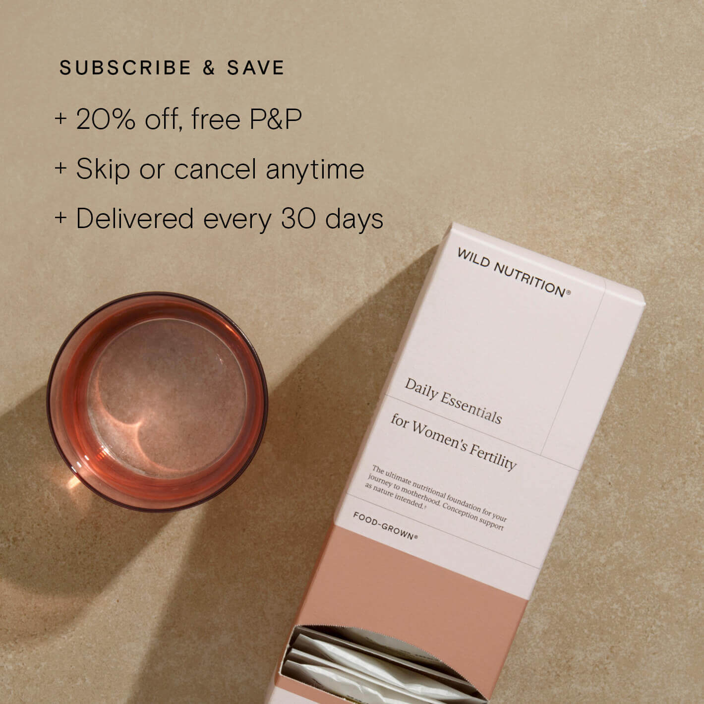 Subscribe + Save with 20% off at Wild Nutrition