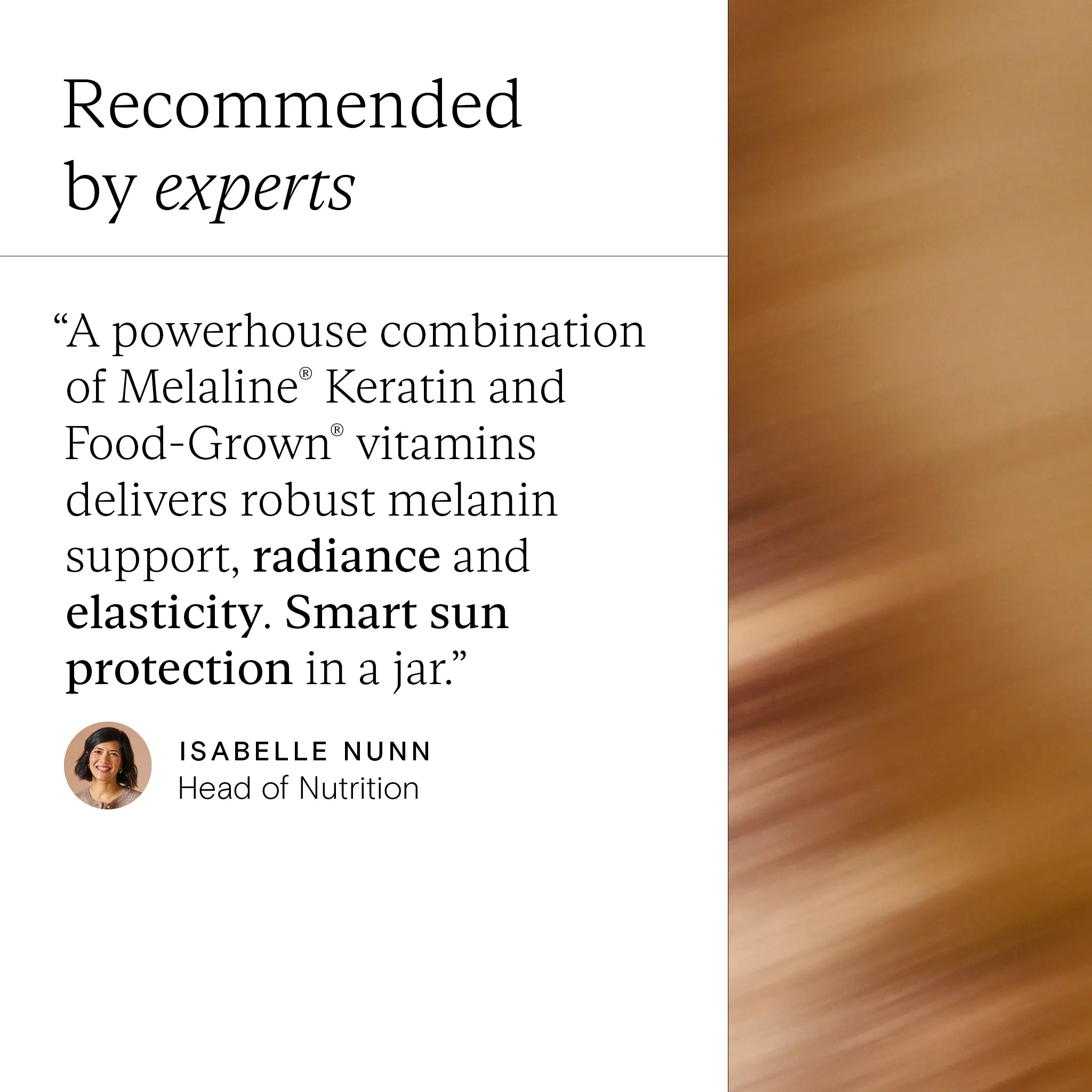 Expert quote recommending the Natural Glow