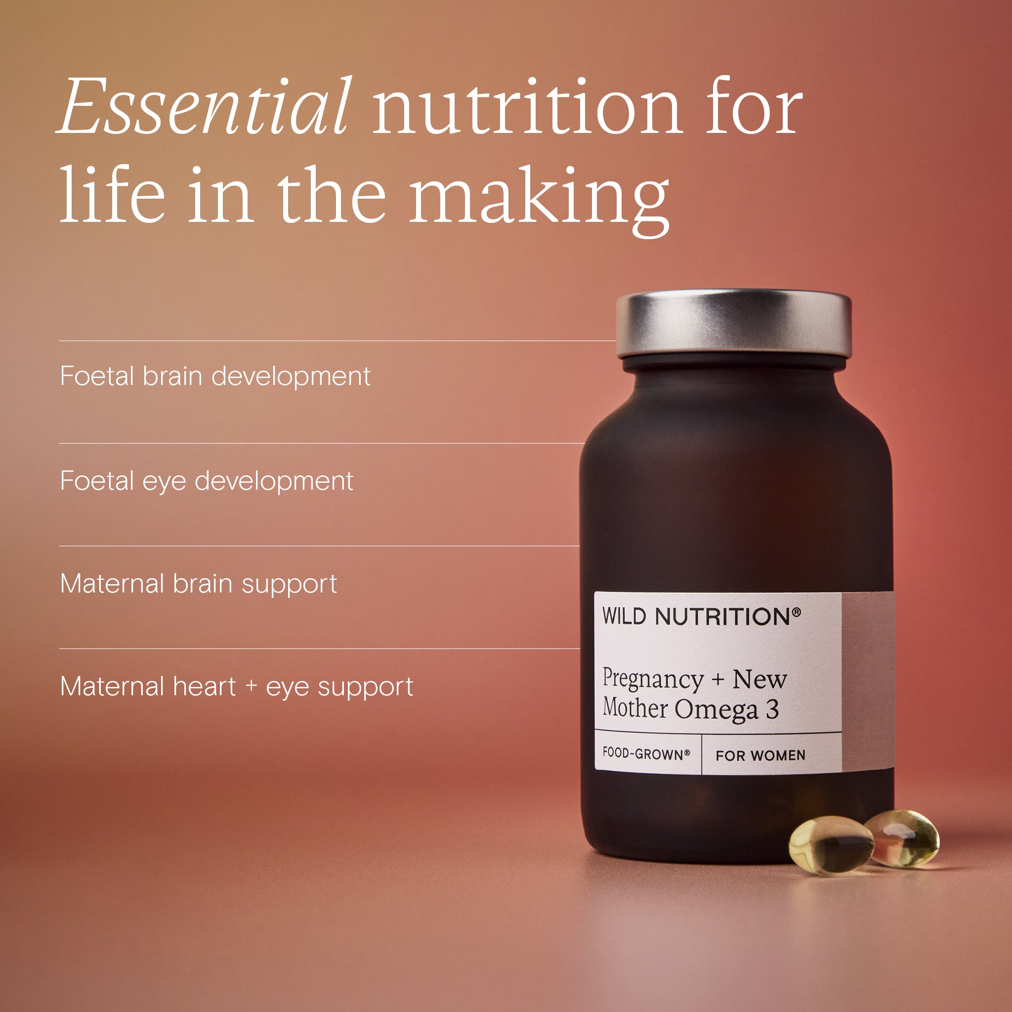 Wild Nutrition's Pregnancy + New Mother Omega 3