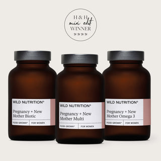 Trio of supplement Jars - Pregnancy + new Mother Trio Supplements